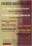 LE CHOEUR FRANCO ITALIEN ET LE CHOEUR  ENTROPIE ARMONICHE