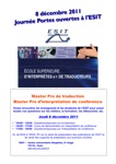 ECOLES SUPÉRIEURS D’INTERPRÈTES ET DE TRADUCTEURS